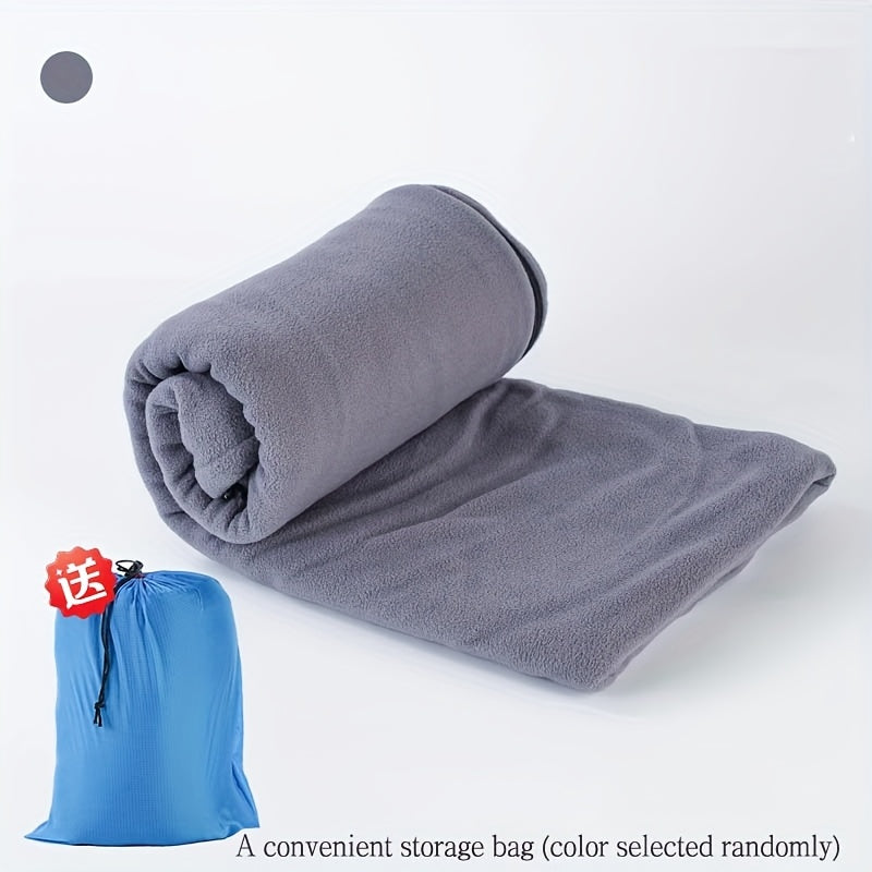 Double-Sided Fleece Sleeping Bag – Soft, Warm &amp; Portable for Camping