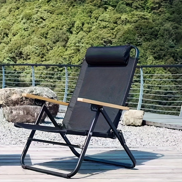 Portable Folding Patio Lounge Chair – Ergonomic Padded Seat with Sturdy Backrest