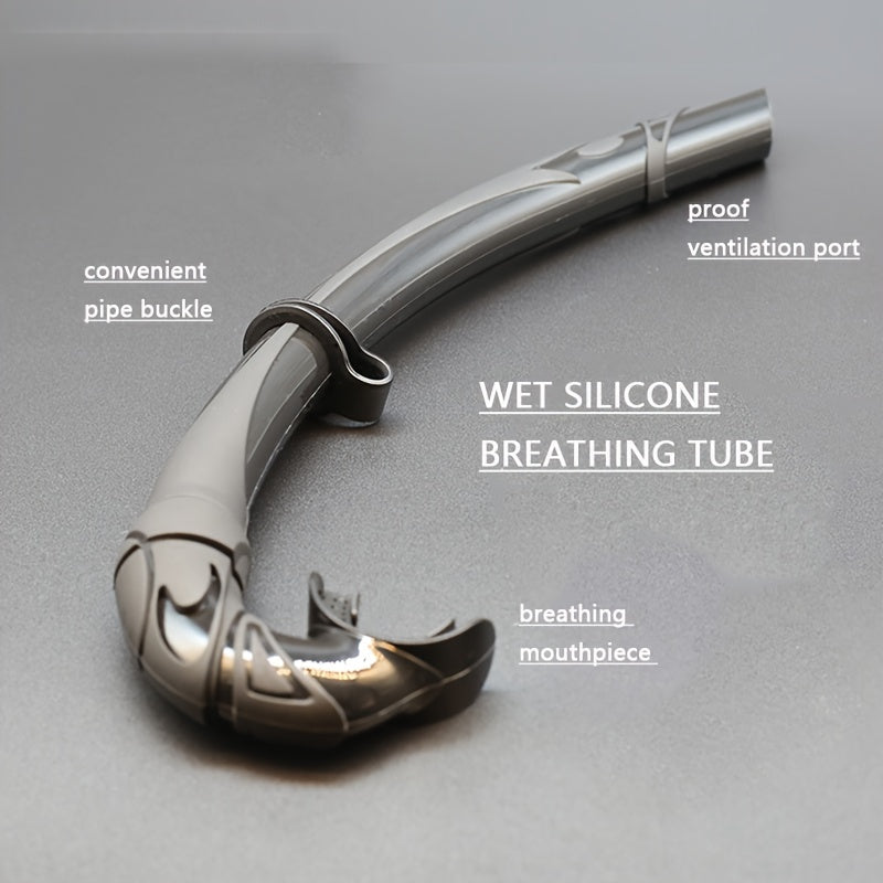 Low Volume Freediving Mask with Camera Mount – Tempered Glass & Adjustable Silicone Strap – Black