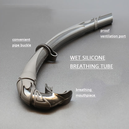 Low Volume Freediving Mask with Camera Mount – Tempered Glass & Adjustable Silicone Strap – Black