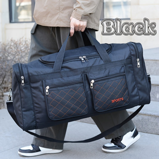 Extra-Large Travel Duffel Bag with Multi-Pocket Design – Red, Blue, Black