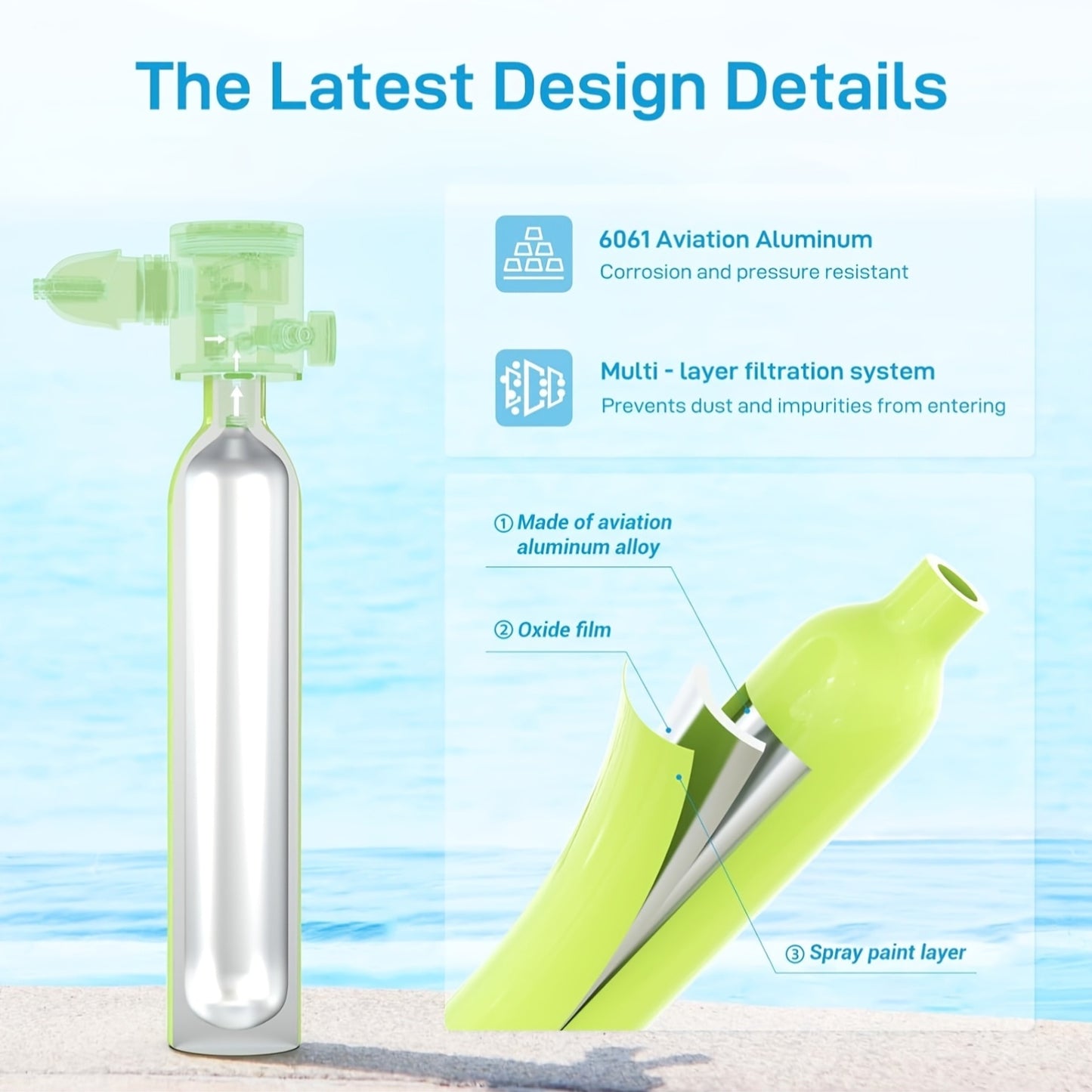 0.5L Portable Diving Tank & Full-Face Snorkel Mask Set – Underwater Breathing for 5-10 Minutes – Black