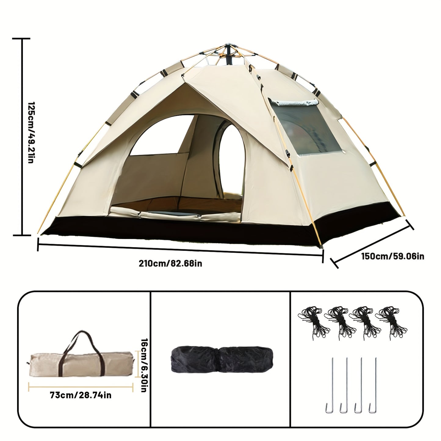 4-Person Family Camping Tent – Quick Setup and Durable Shelter