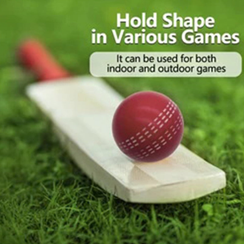 Soft PU Cricket Ball – Red &amp; White