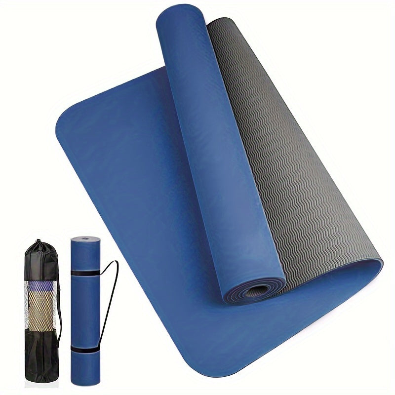 Durable TPE Yoga &amp; Pilates Mat – Non-Slip Fitness Mat with Cushioning