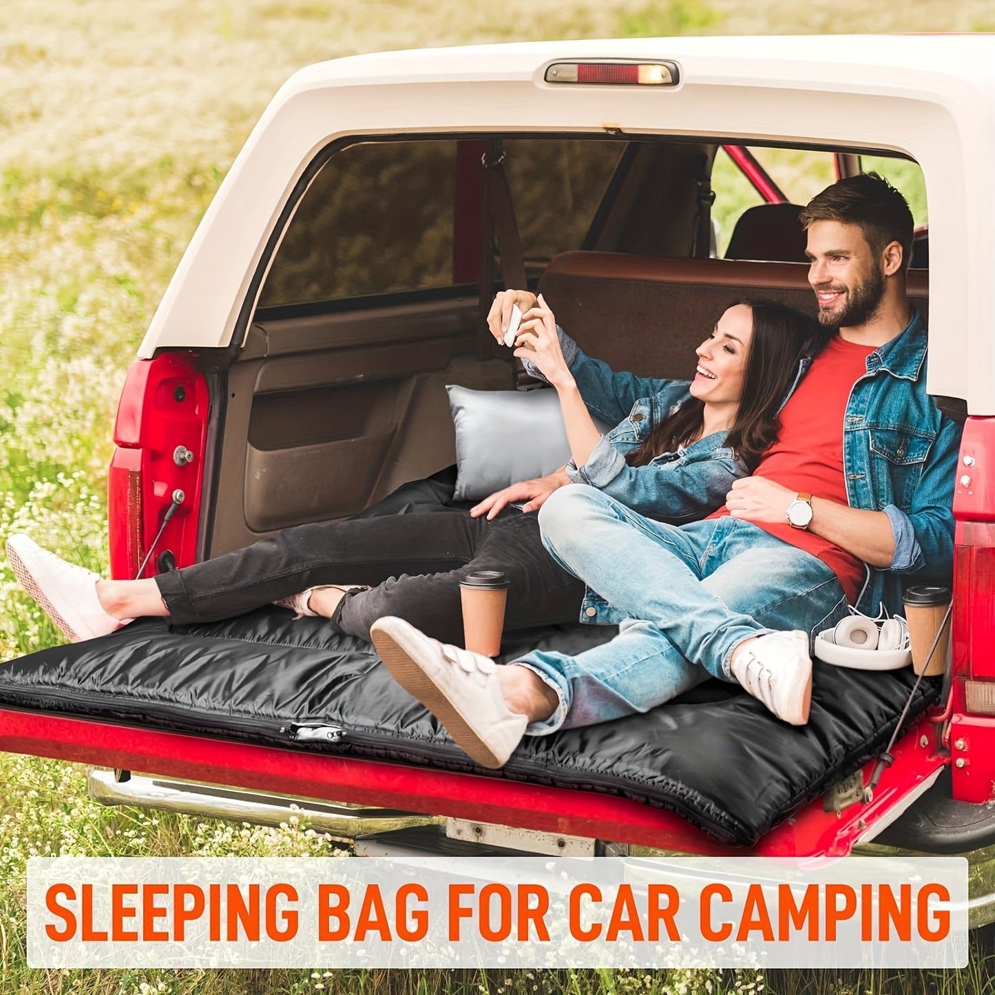 Double Sleeping Bag with Pillow – Warm, Comfortable &amp; Lightweight for Camping