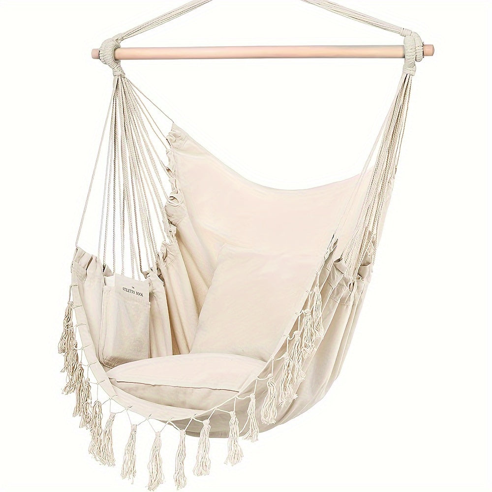 Hanging Hammock Chair Swing with Cushions