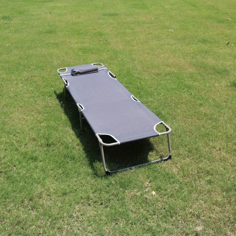 Heavy-Duty Folding Bed – 250kg Capacity with Cushioned Headrest