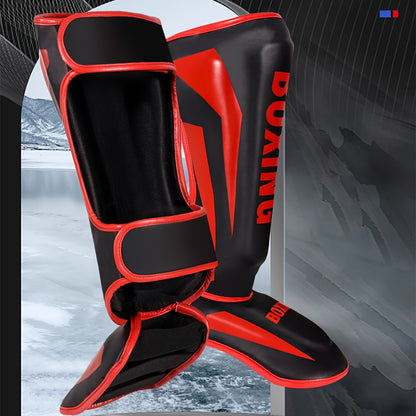 Thick PU Shin Guards – Muay Thai, Kickboxing & Martial Arts Training