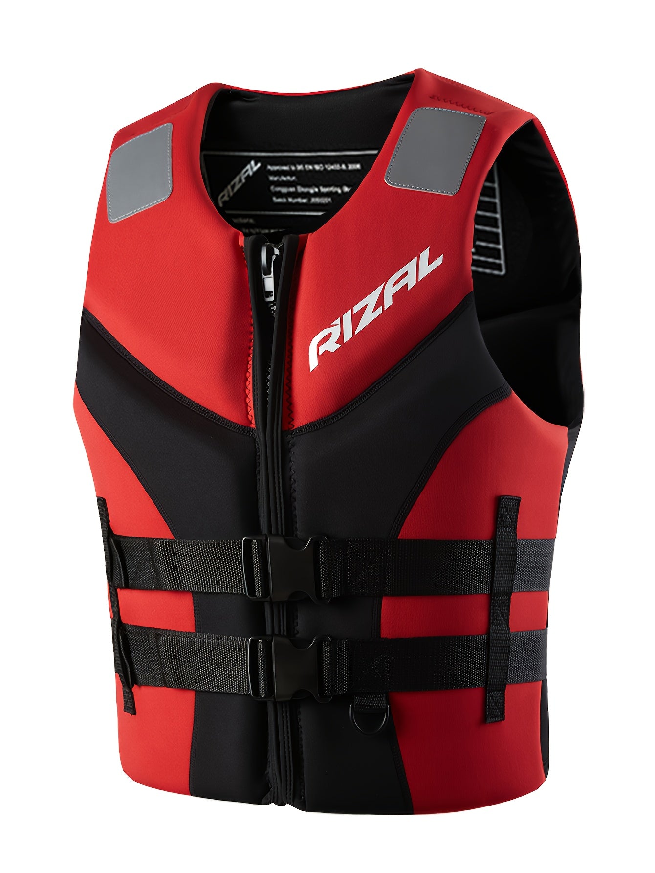 High-Performance Adjustable Buoyancy Vest – Black & Red, Breathable Summer Water Sports Vest