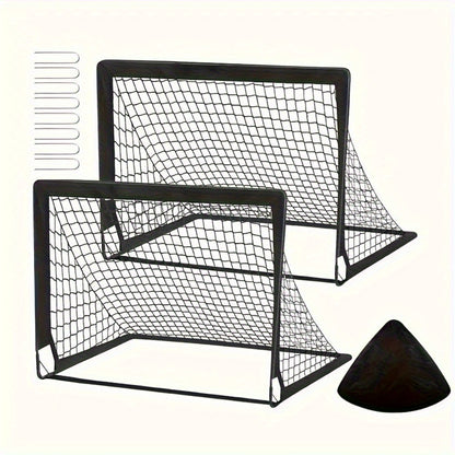 2-Pack Portable Collapsible Soccer Goals – Heavy-Duty Nylon