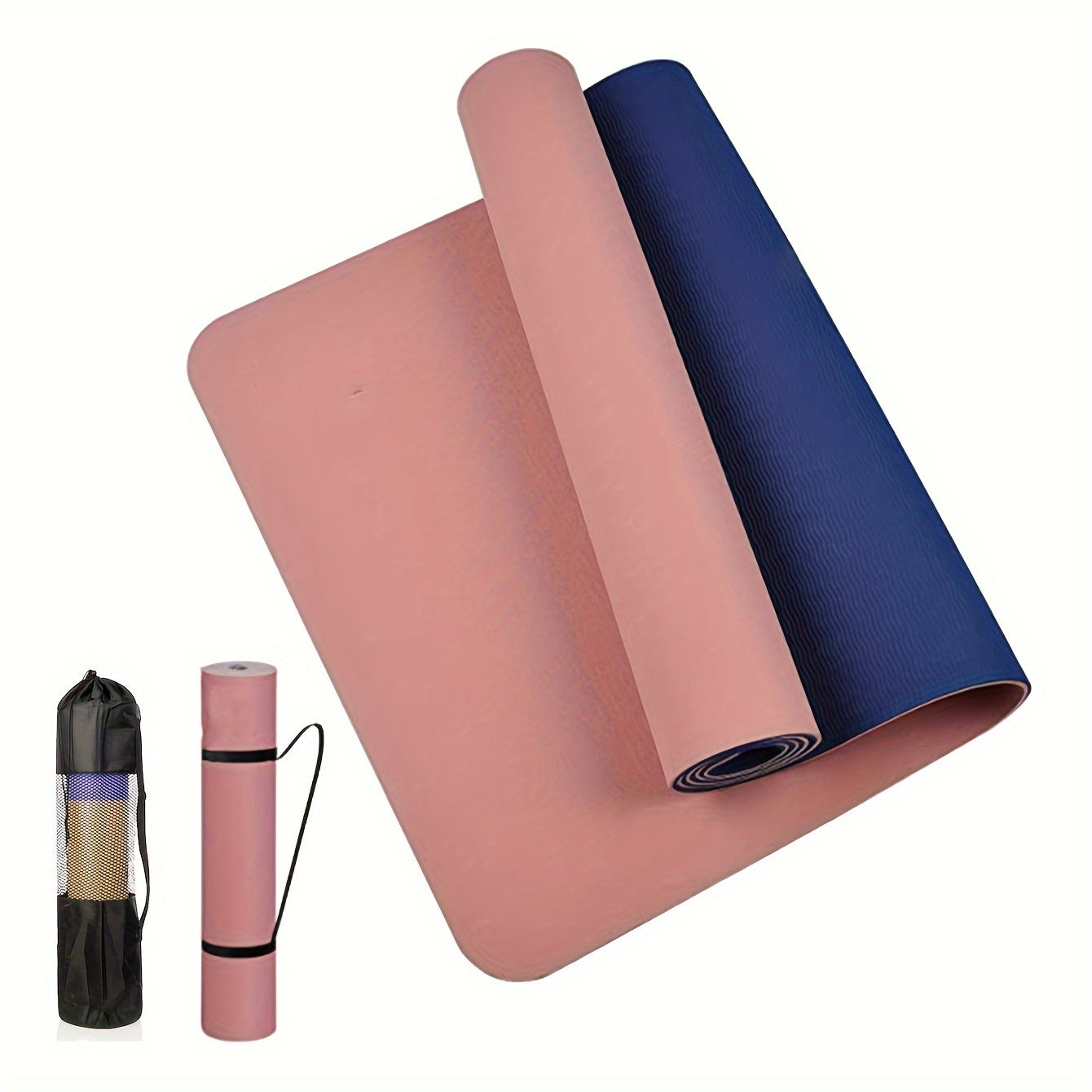 Durable TPE Yoga &amp; Pilates Mat – Non-Slip Fitness Mat with Cushioning