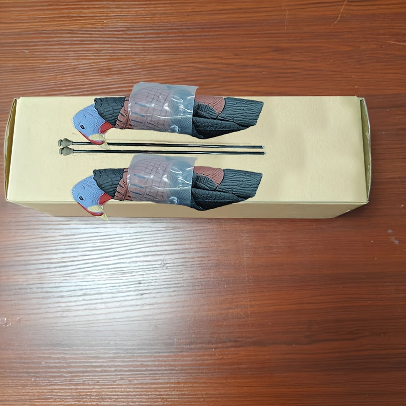 2PCS Realistic Turkey Decoys – Outdoor Hunting Decoy Set for Garden & Field Use