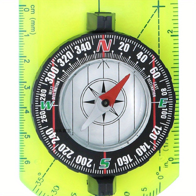 Foldable Transparent Map Ruler Compass
