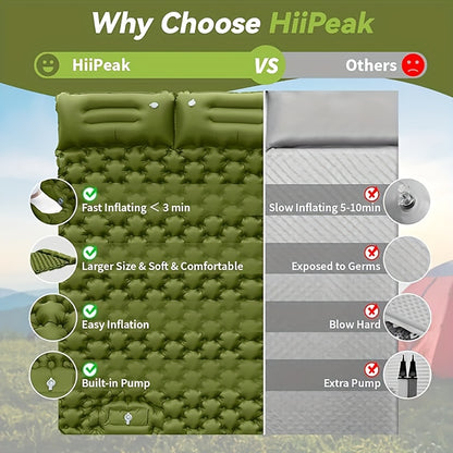 Two-Person Self-Inflating Camping Mattress – Thick, Comfortable &amp; Portable