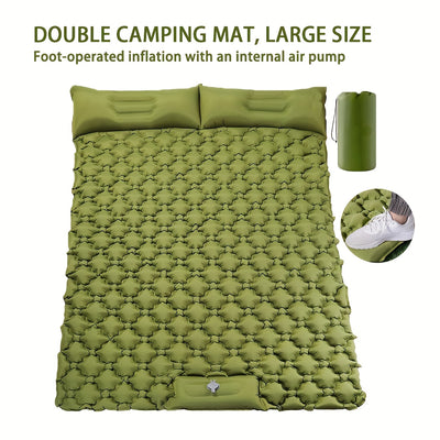 Two-Person Self-Inflating Camping Mattress – Thick, Comfortable &amp; Portable