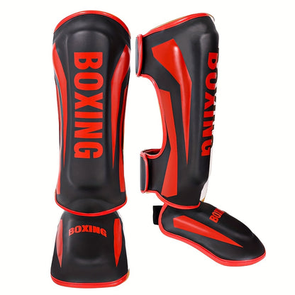 Thick PU Shin Guards – Muay Thai, Kickboxing & Martial Arts Training