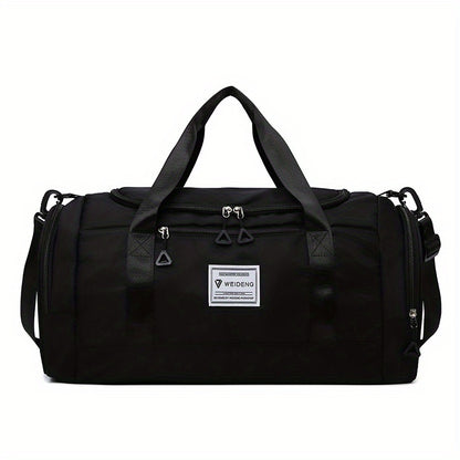 Portable Travel &amp; Fitness Bag with Shoe Compartment – Black