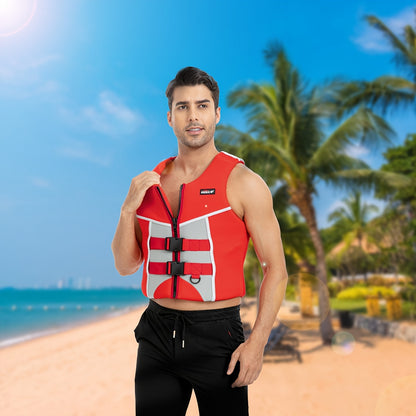 Adjustable Adult Swim Vest – Buoyancy Aid for Kayaking, Canoeing & Boating – Blue