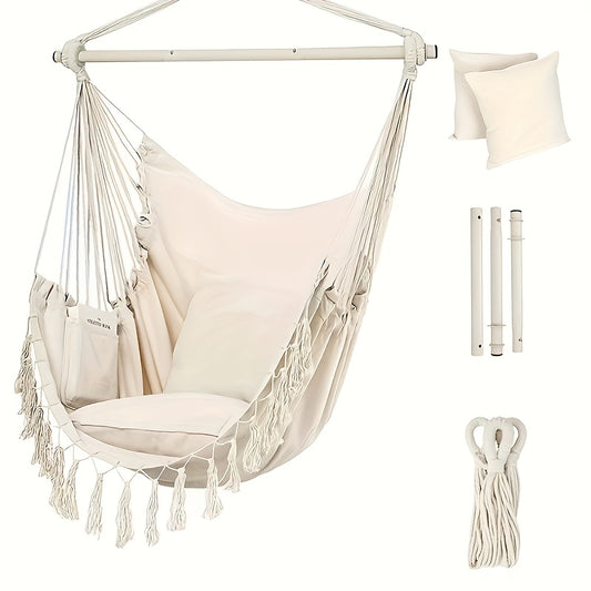 Hanging Hammock Chair Swing with Cushions