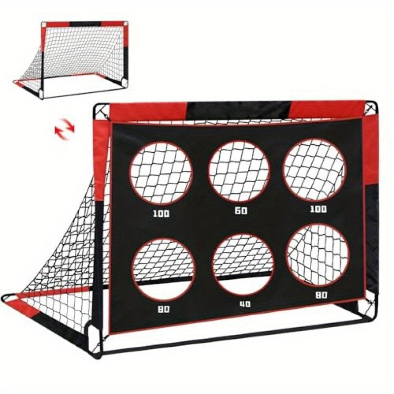 2-in-1 Portable Football Goal – Durable Oxford Fabric &amp; Steel Frame