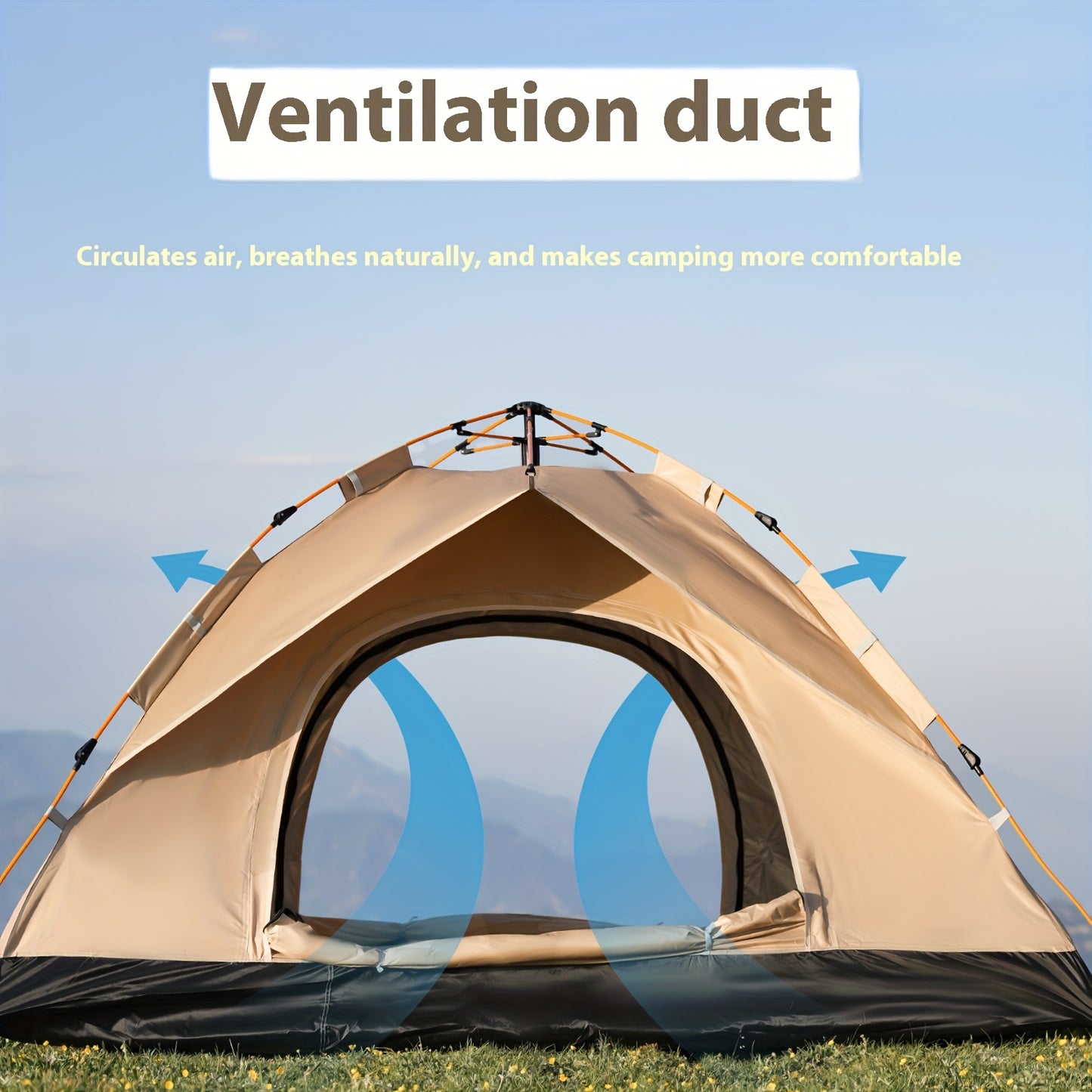 Automatic Pop-Up Camping Tent for 2 People – Lightweight and Portable Shelter