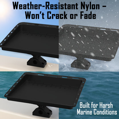 Durable Rotating Fishing Bait Board with Multi-Tool Slots and Ruler