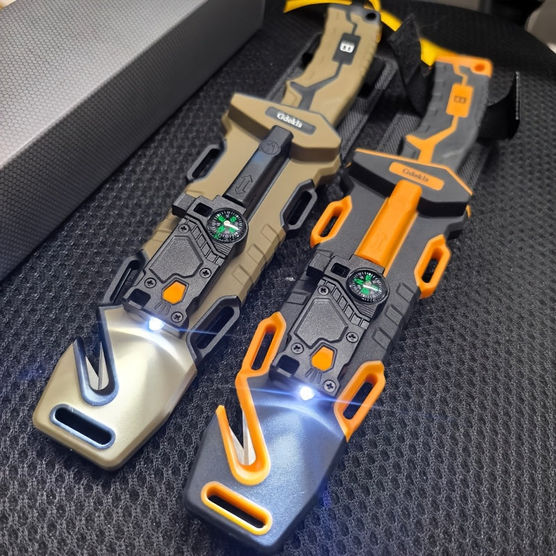 Ultra‑Sharp Outdoor Fixed Blade Survival Knife with Fire Starter, Sharpener & Multi‑Function Sheath