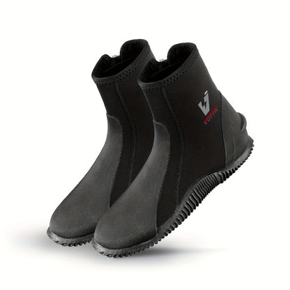 3mm Neoprene High-Top Diving Shoes – Side Zipper & Non-Slip Rubber Sole – Unisex