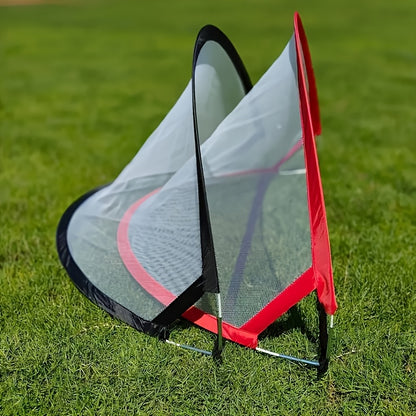 Portable Foldable Soccer Goal – Black Mesh Design