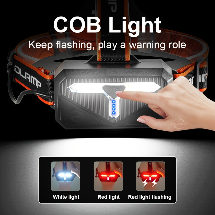 Ultra-Bright LED Headlamp – USB Rechargeable, 3000 Lumens, 800m Beam, Adjustable Zoom for Fishing, Hunting, and Outdoor Adventures