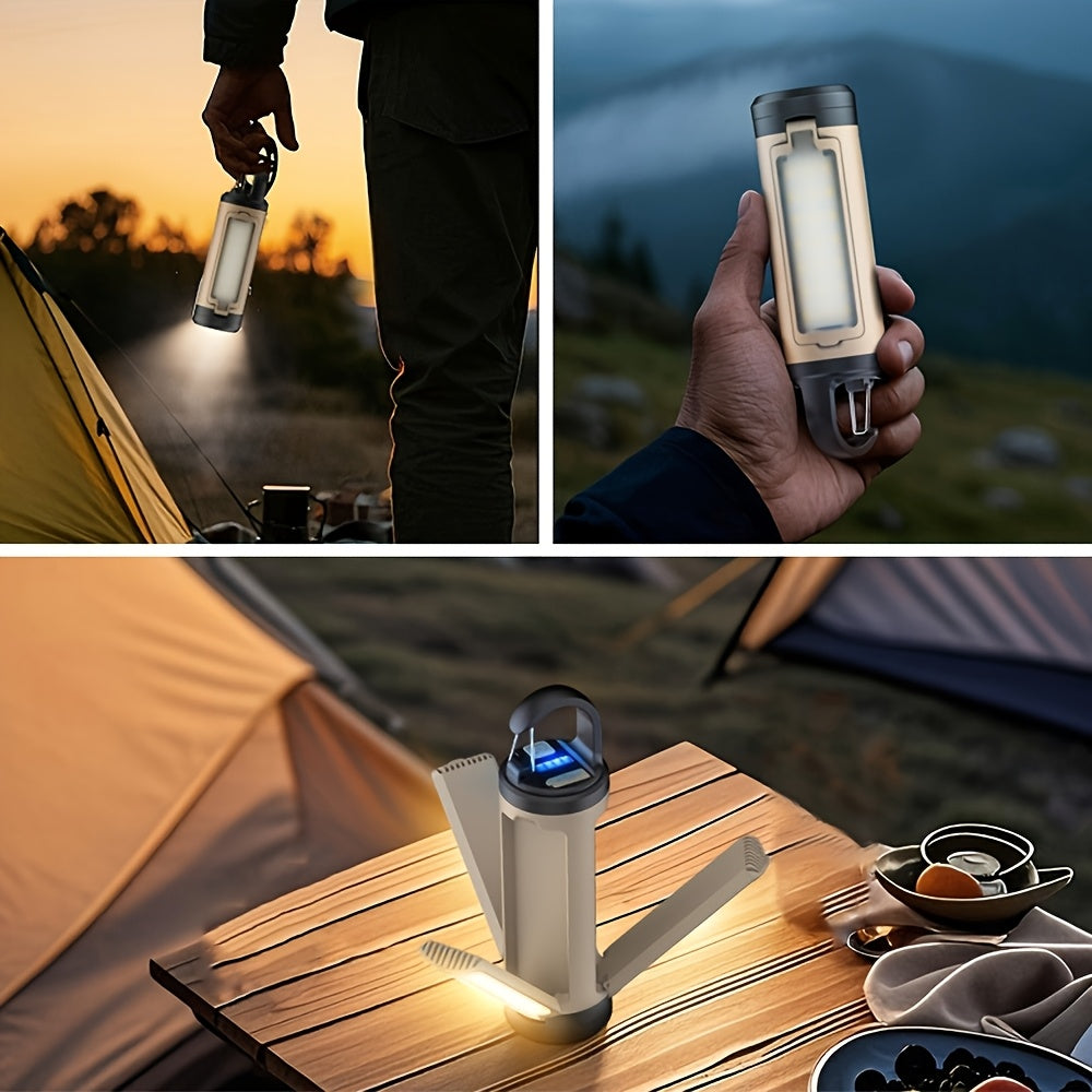 Rechargeable LED Folding Camping Light with 6 Modes and Battery Display