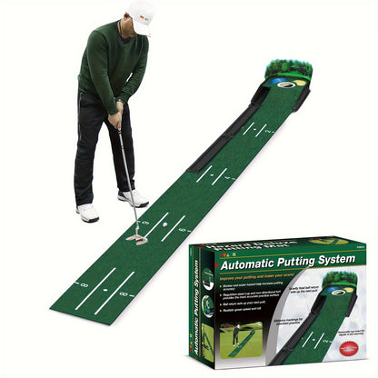 3D Golf Putting Mat – 8ft Indoor Practice with Ball Return