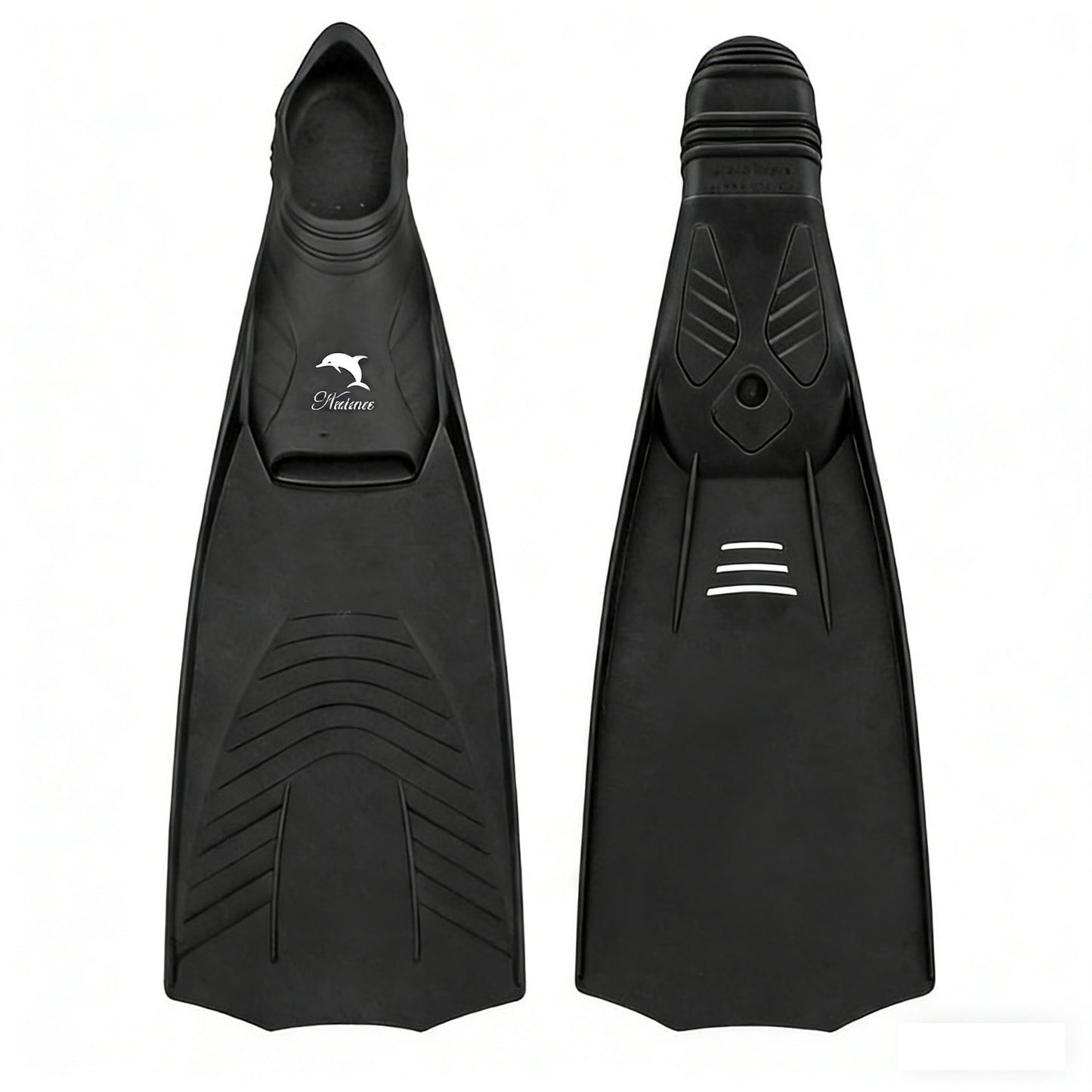 Mid-Length Full-Foot Swimming & Snorkeling Fins – Rubber & PP – Mixed Color