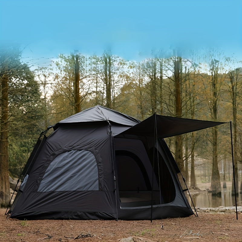 Hexagonal Portable Outdoor Tent for 3–6 People – Lightweight Sun and Wind Shelter