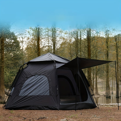 Hexagonal Portable Outdoor Tent for 3–6 People – Lightweight Sun and Wind Shelter