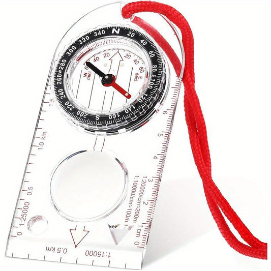 High-Precision Acrylic Compass with Magnetic Declination