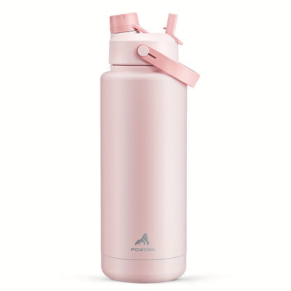40oz Insulated Stainless Steel Water Bottle – Leakproof with Straw &amp; Spout Lid