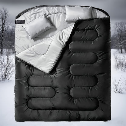 Double Sleeping Bag with Pillow – Warm, Comfortable &amp; Lightweight for Camping
