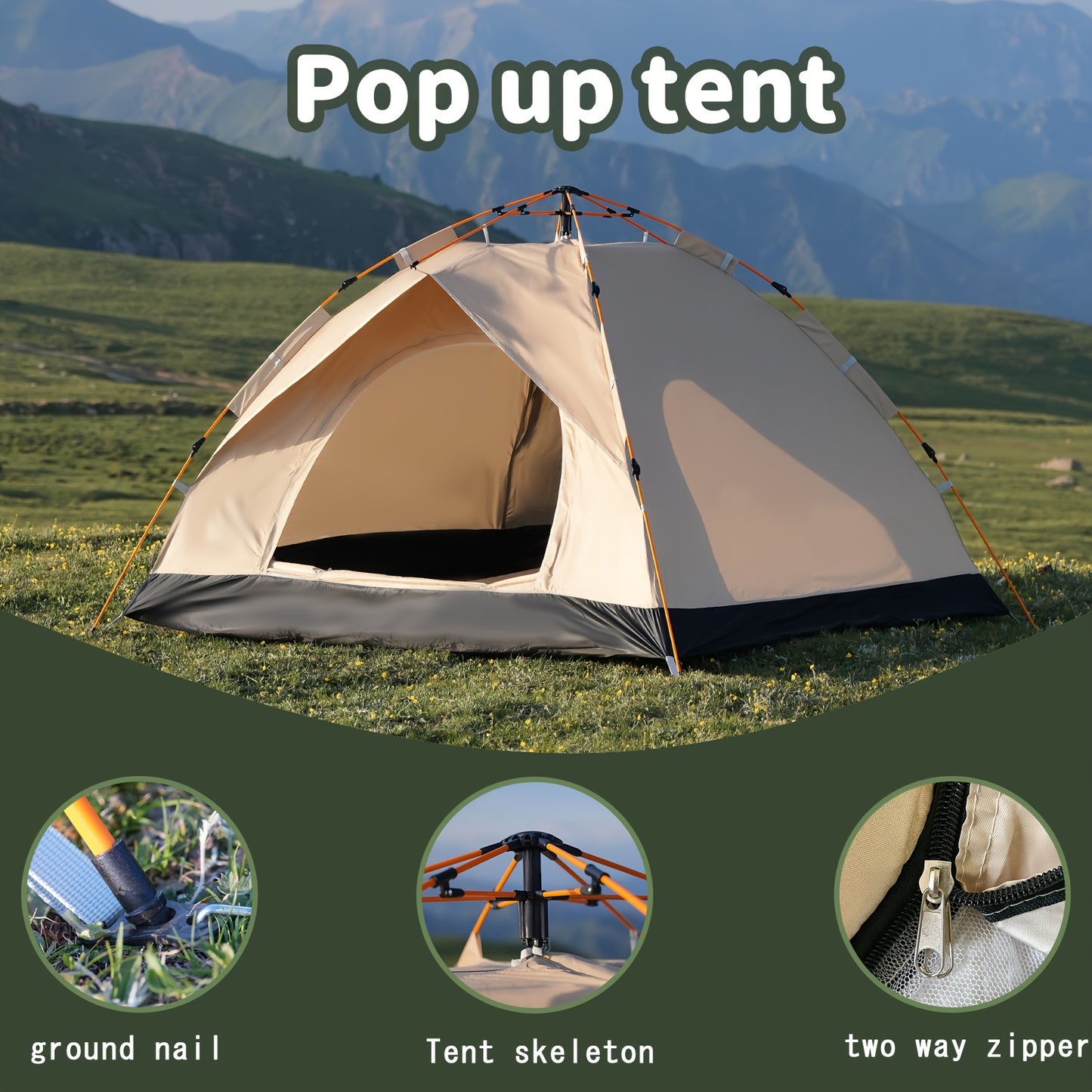 4-Person Family Camping Tent – Quick Setup and Durable Shelter