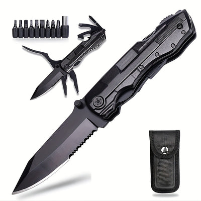 12-in-1 EDC Folding Knife – Multi-Tool for Outdoor Adventures
