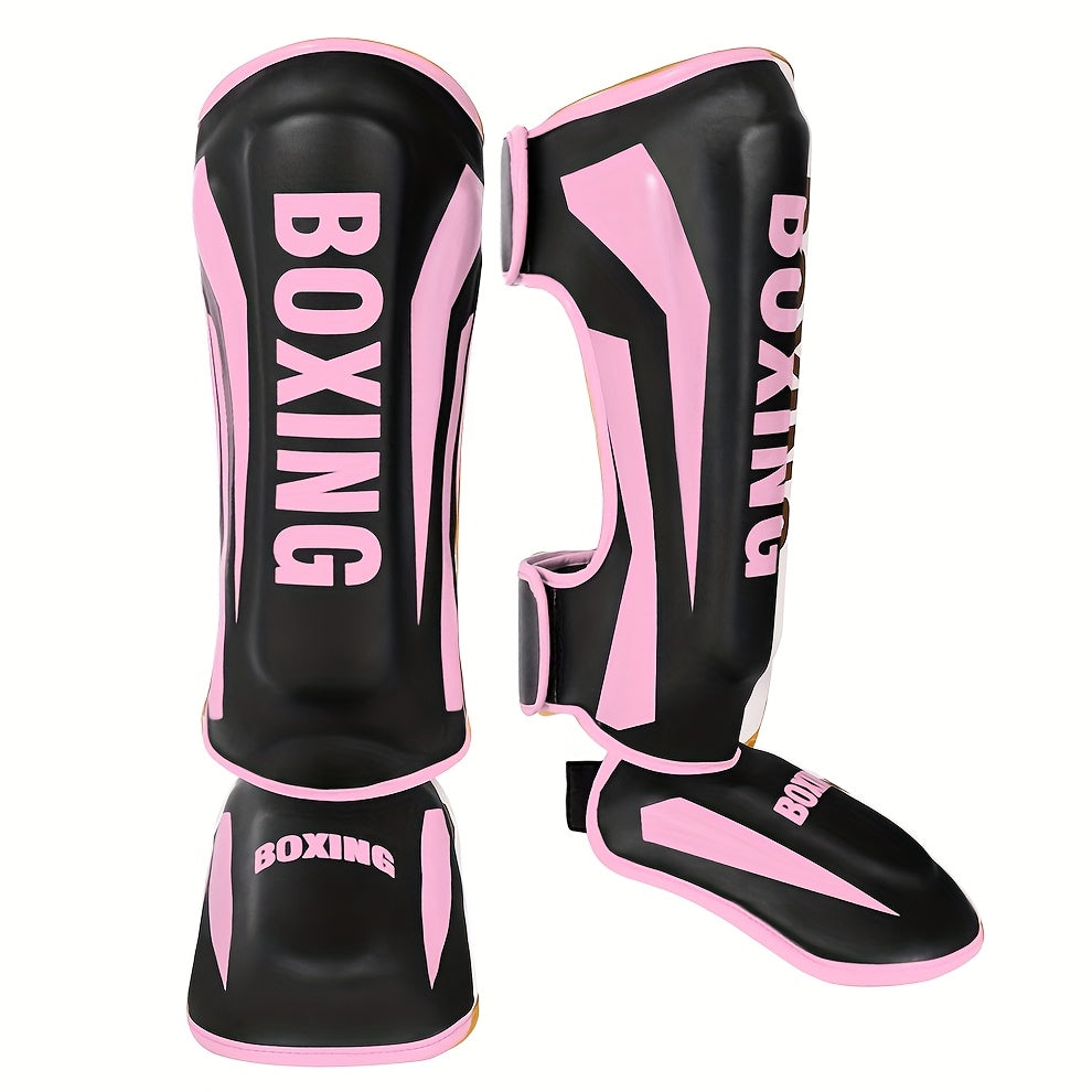 Thick PU Shin Guards – Muay Thai, Kickboxing & Martial Arts Training