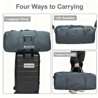 100L Extra Large Travel &amp; Sports Duffle Bag – Black
