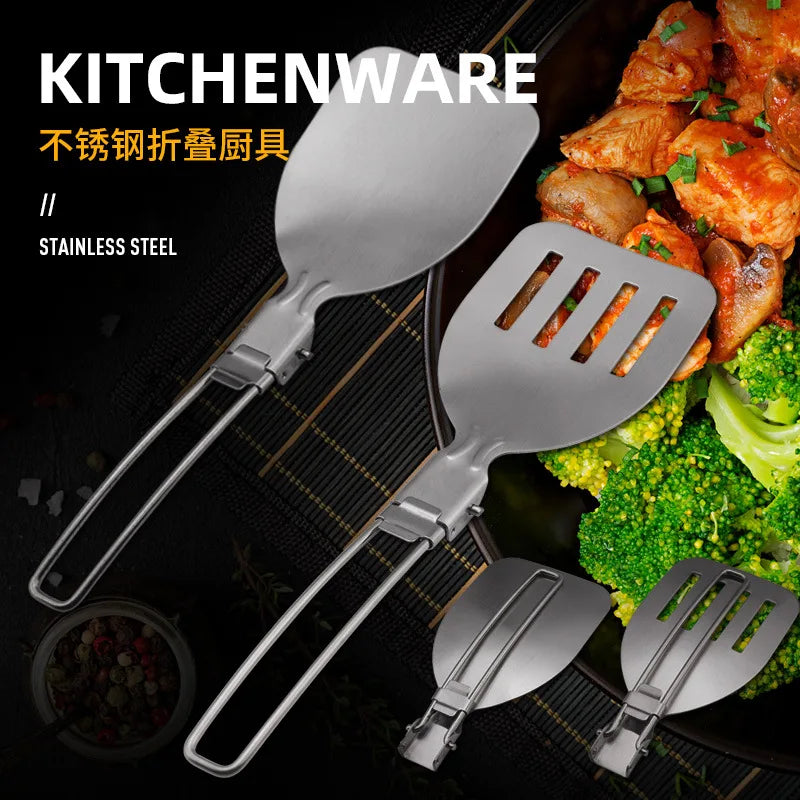 Camping Folding Cooking Tool Set – Stainless Steel