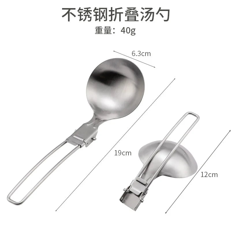 Camping Folding Cooking Tool Set – Stainless Steel
