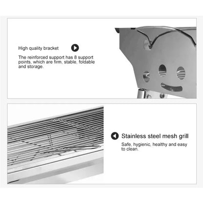Portable Stainless Steel Charcoal BBQ Grill