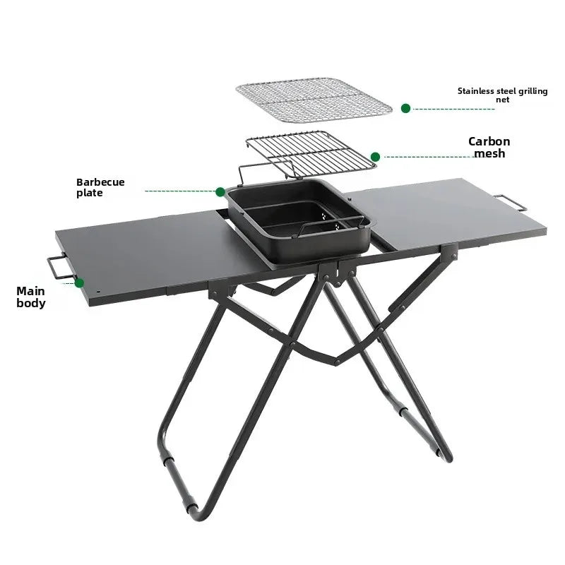 Folding Portable Barbecue Table
