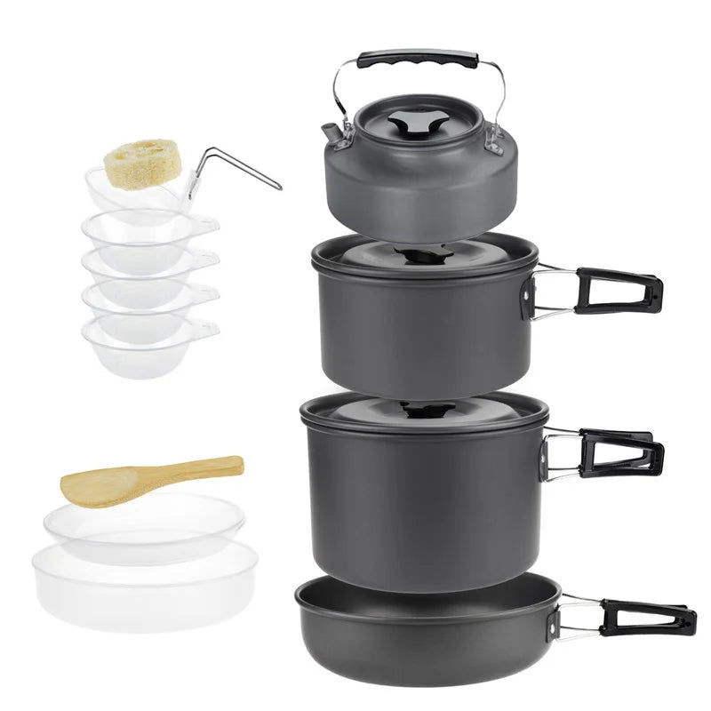 Lightweight Camping Cookware Set – 1 to 7 People