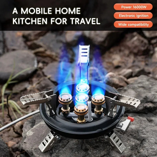 High-Pressure Camping Gas Stove with Piezo Ignition