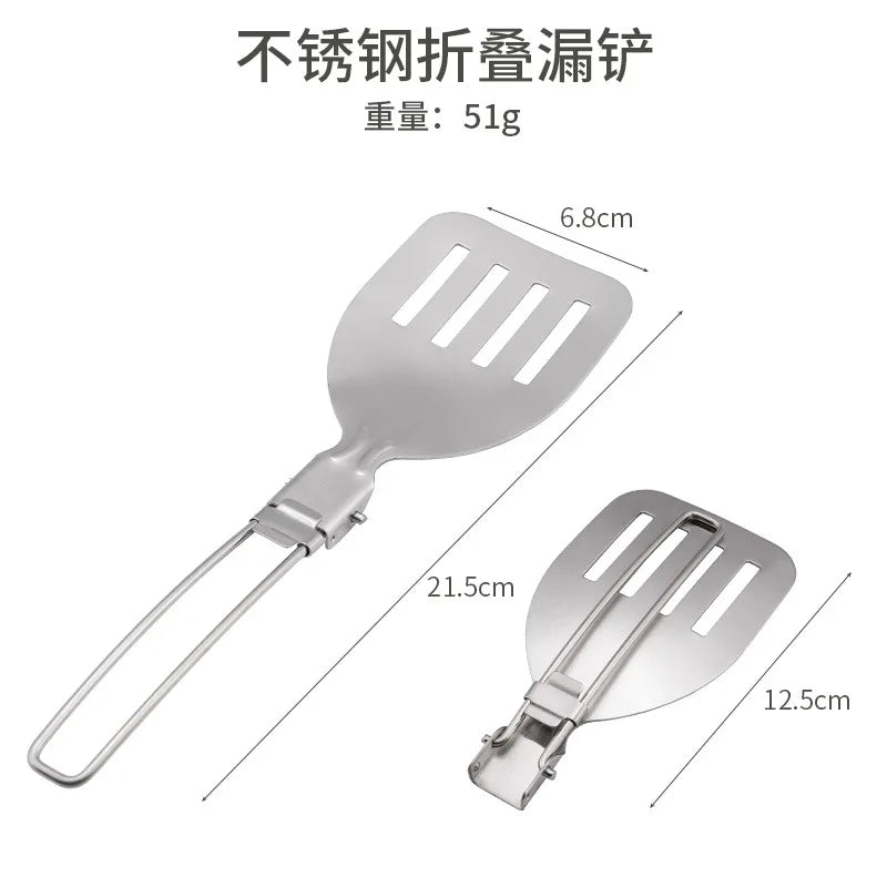 Camping Folding Cooking Tool Set – Stainless Steel
